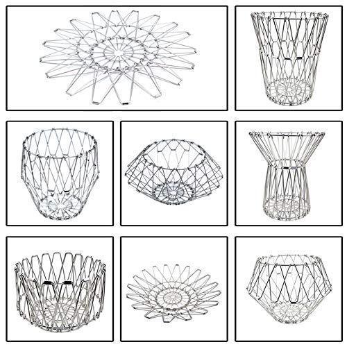 3040 Multipurpose Fruit Basket Stainless Steel Wire Bowl Foldable Basket for Vegetable / Fruits / Dining - SkyShopy 3040 Multipurpose Fruit Basket Stainless Steel Wire Bowl Foldable Basket for Vegetable / Fruits / Dining - SkyShopy